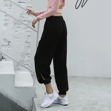 Осенние и зимние новые хлопковые спортивные штаны для женщин, свободные штаны для бега, фитнеса, тренировочные уличные спортивные штаны