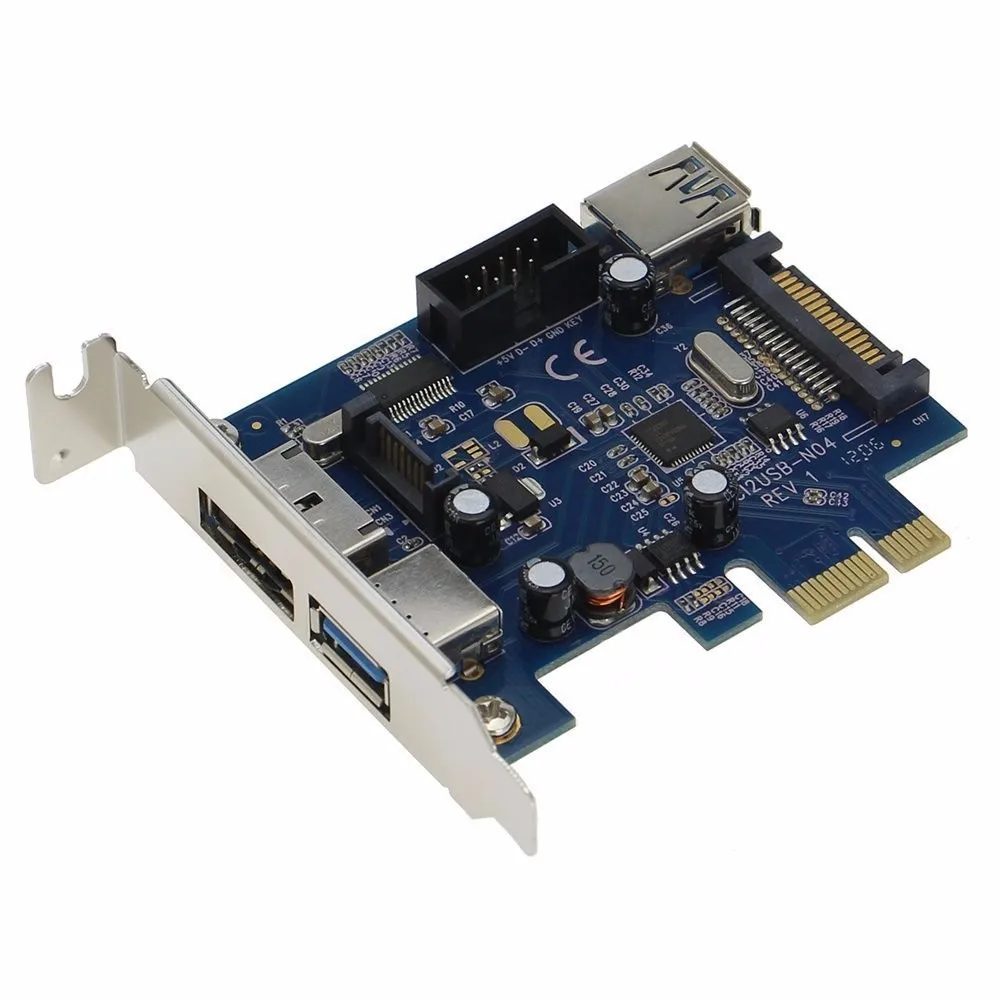 Внешний USB3.0 порт питания eSATA порт Внутренний USB 3,0 9pin USB разъем PCIe карта с 15pin SATA разъем питания(NEC/Renesas uP