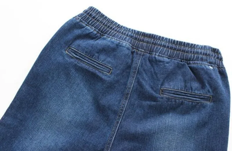 Летние мужские джинсы шнурок талии тонкий джоггеры брюки длинные штаны промывают пот Штаны свободные Повседневное Motor Jeans