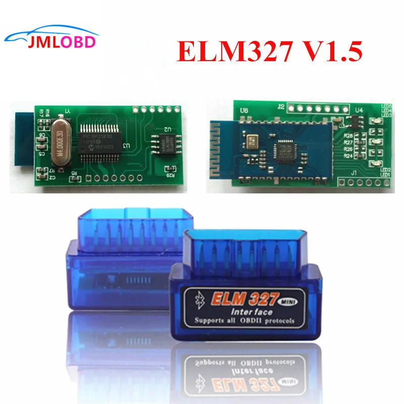 Быстрая доставка Супер Мини ELM327 OBD2 Bluetooth V1.5 ELM 327 PICI8F25K80 Автомобильный
