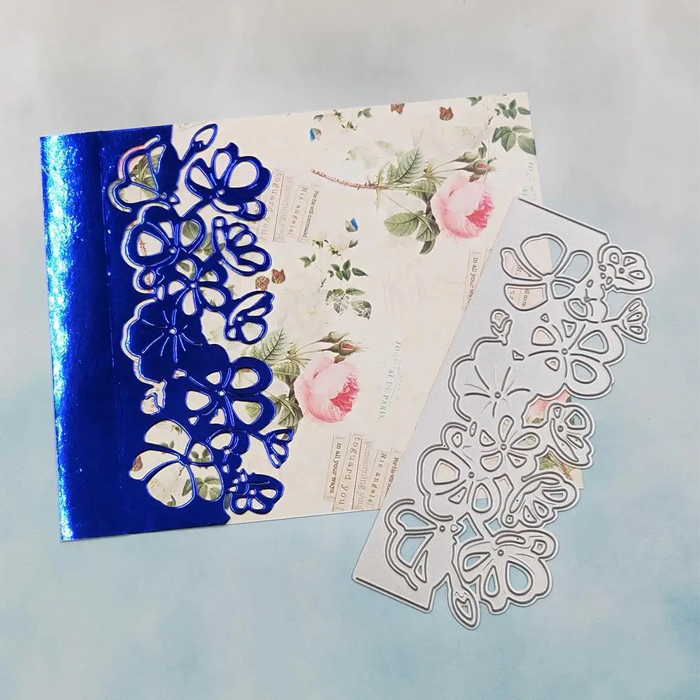 FLORAL BORDER CUTTING DIES DIY SCRAPBOOK ALBUM PAPER BACKGROUND STENCIL HOT NICE