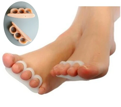 20 шт./лот силиконовый разделитель пальцев предохранительный носок перекрытия корректор bunion исправление вальгусной деформации первого пальца стопы ортопедический Молоток-гвоздодер защита для ухода за ногами