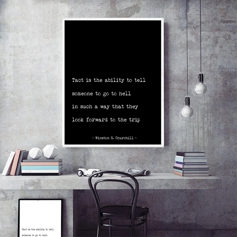 Winston Churchill Quote Print Home Decor