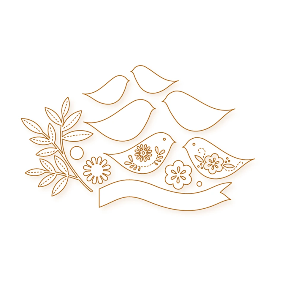

Naifumodo Leaf Metal Cutting Dies Bird Dies Scrapbooking New 2019 For DIY Decorative Festival Cards Home Decor Photo Album