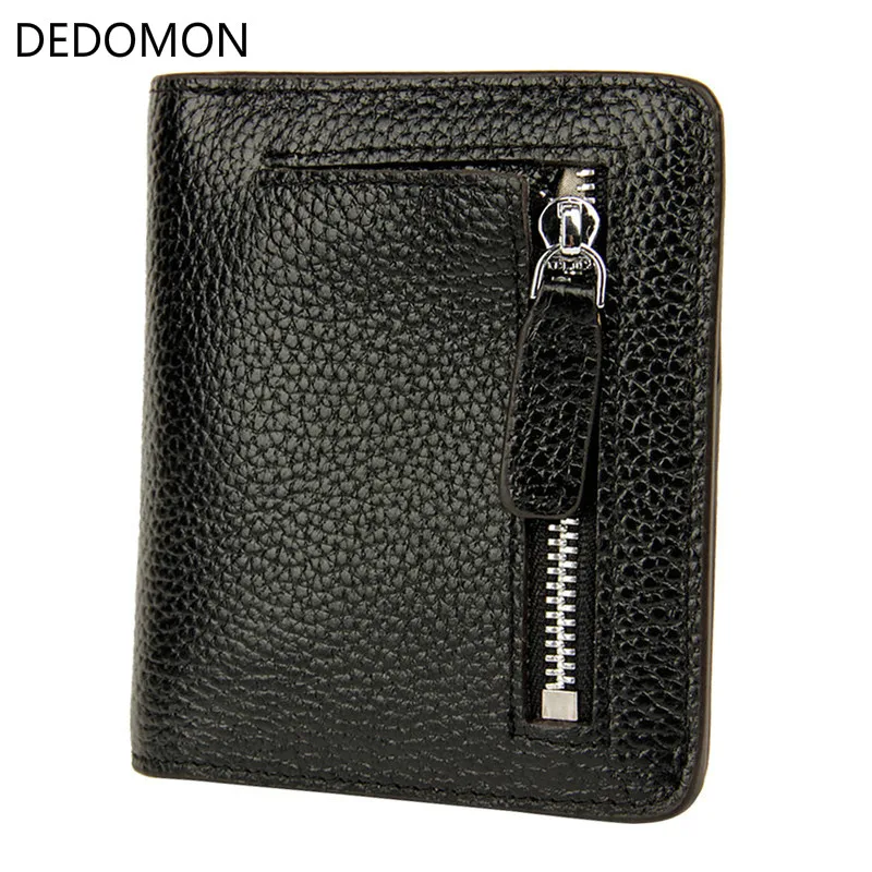 

2018 Genuine Leather Wallet Women Luxury Brand RFID Blocking Bifold Cion Pocket Zipper&Hasp Small Handmade Wallet Card Holder