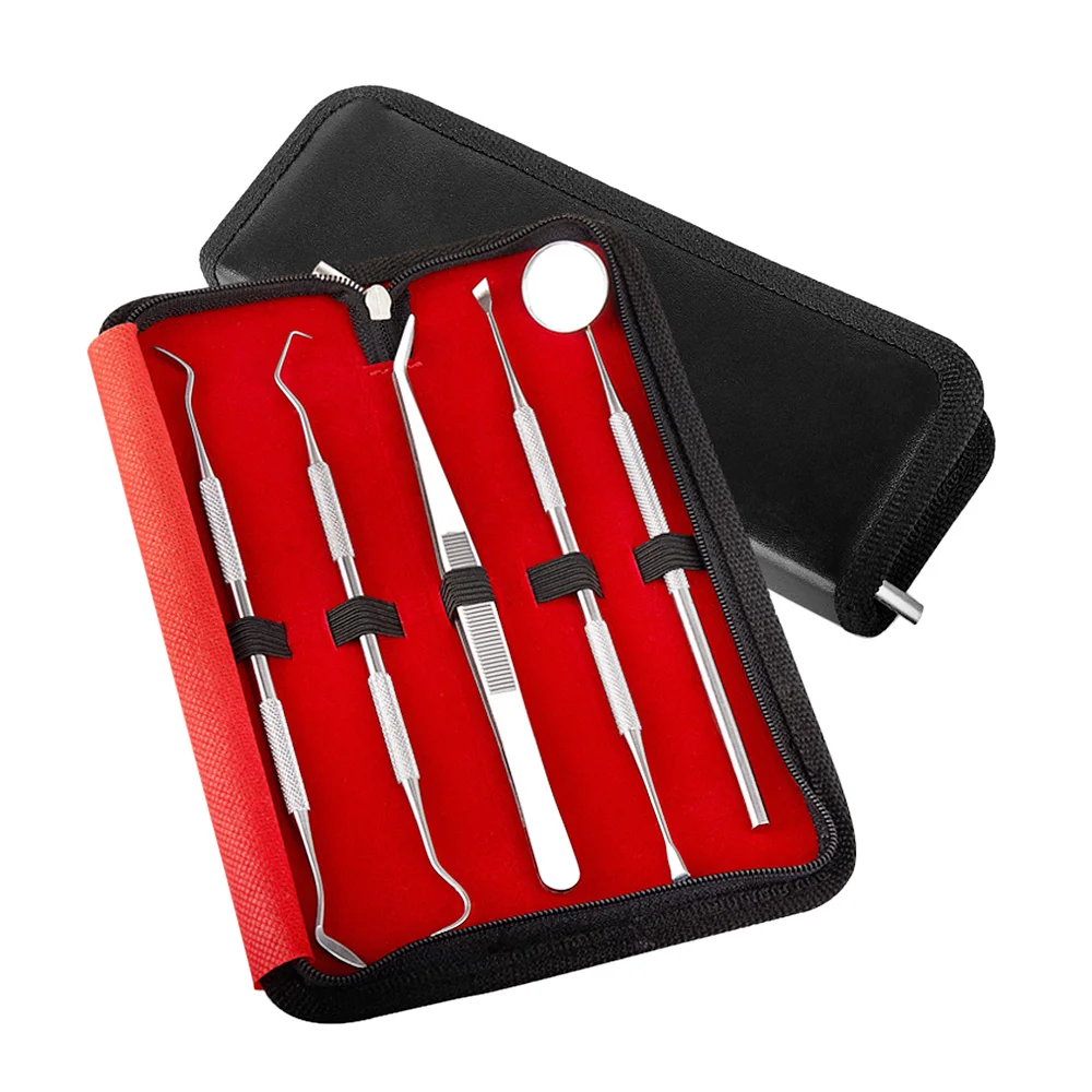 5pcs Stainless Steel Versatile Kit Instruments Dental Tool Kit Teeth