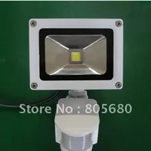 Продвижение 3 шт./лот PIR 10 Вт Светодиодный прожектор/Светодиодный прожектор с датчиком/белый/черный корпус опционально