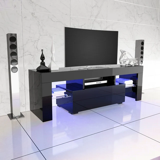 LED TV Stand High Gloss TV Cabinet Modern Living Room ...
