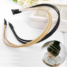 Милые модные тканые двухслойные обруч-заколка Волосы Резинки Декор 4 шт./партия