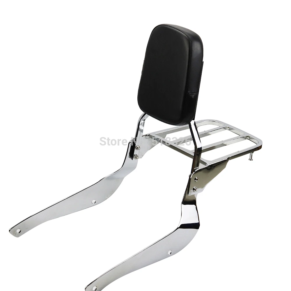 

Chrome Backrest Sissy Bar With Luggage Rack for Suzuki Volusia VL800 2001-2011 Boulevard C50 M50