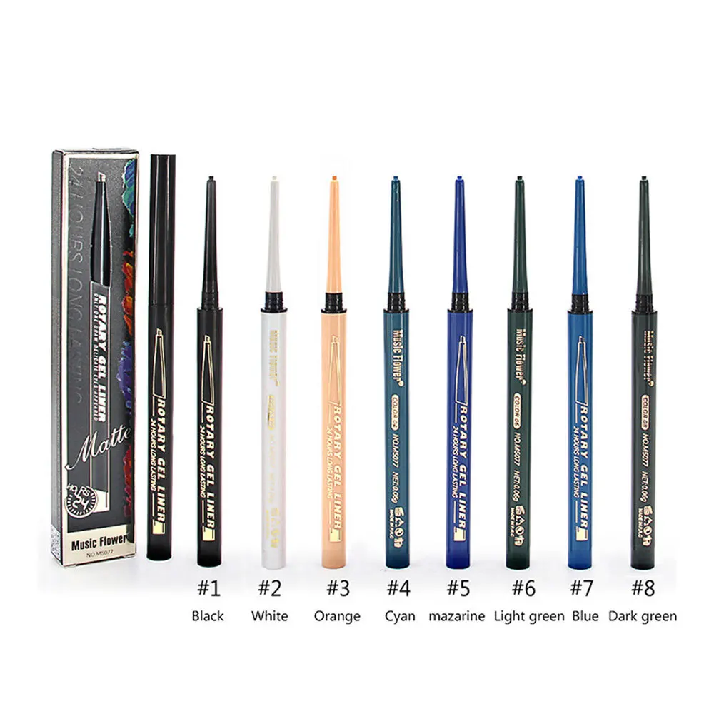 Double effect Eyebrow Pencil  lasting  Waterproof Natural Eyebrow Pencil  Eye Brow Tint MakeupEight-color long-lasting makeup