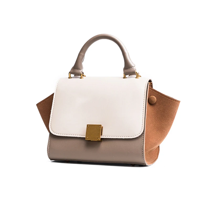 

Women designer trapeze handbags Vintage Tote Bag fashion lock messenger bags High quality Scrub small handbag Casual PU leather