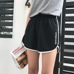Модные летние повседневные шорты женщина 2018 стрейч Высокая Талия обтягивающие шорты женские черный, белый цвет свободные пляжные