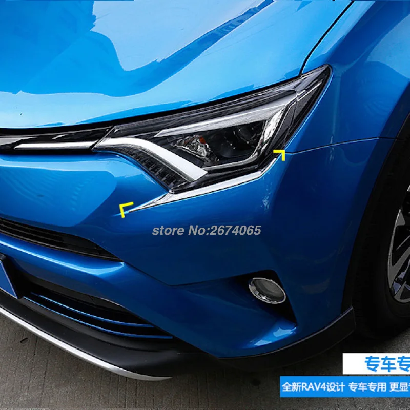 Передние фары для TOYOTA RAV4 украшение бровей передняя фара крышка лампы отделка RAV 4