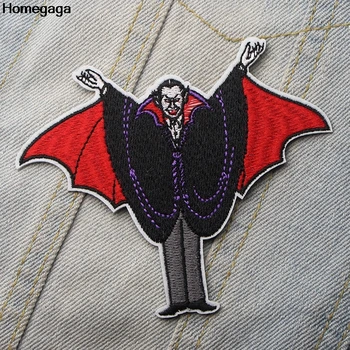 

10pcs/lot Homegaga Dracula applique patches iron on para shirt bag clothes cap embroideried sticker clothing dress badges D1986