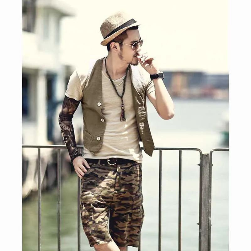 New Arrival Linen Vest for Summer Man's Vest 3 Button Thin Casual Waistcoat Men Slimming Suit Vest Male Clothing