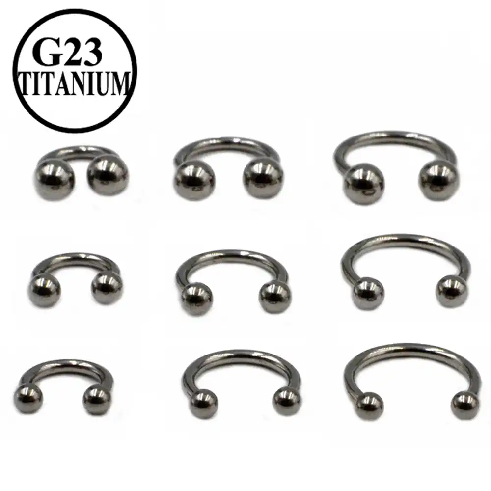 1 шт. G23 титановое круглое кольцо с круглым камнем кольцо для губ ушной хрящ Хеликс Септум серьга из носового кольца Labret Tragus Пирсинг для тела ...
