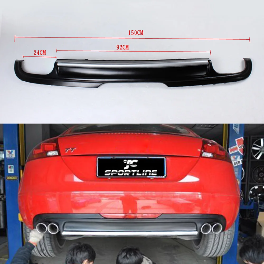 Автомобильный диффузор губа на задний бампер для Audi TT 8J Стандартный 08 10 подходят