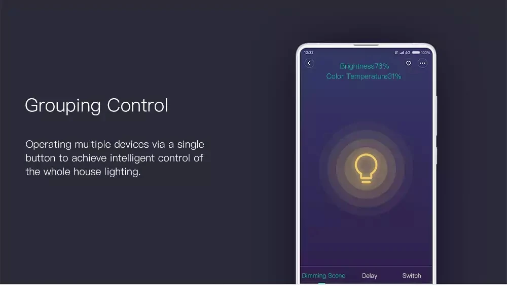 xiaomi mi jia Интеллектуальный светильник для работы с mi home app умный пульт дистанционного управления белый и теплый светильник mi phone умный сменный светильник