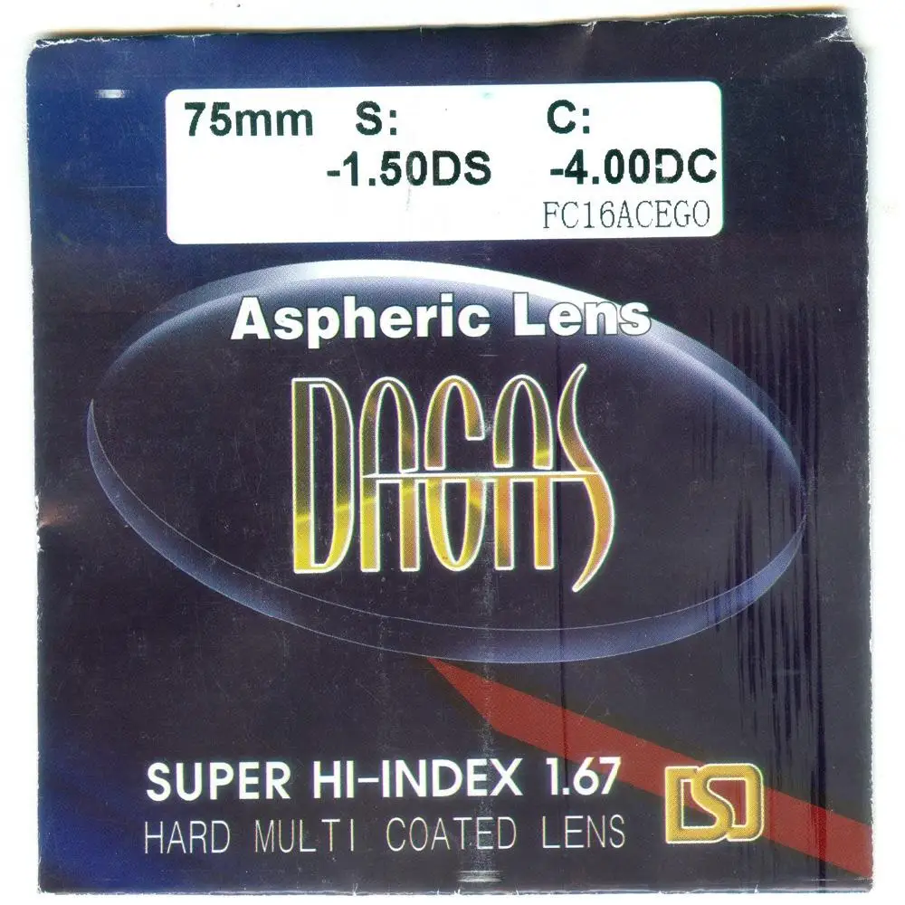 Buy 1.67 Super Hi Index Ultra Thin Aspheric RX