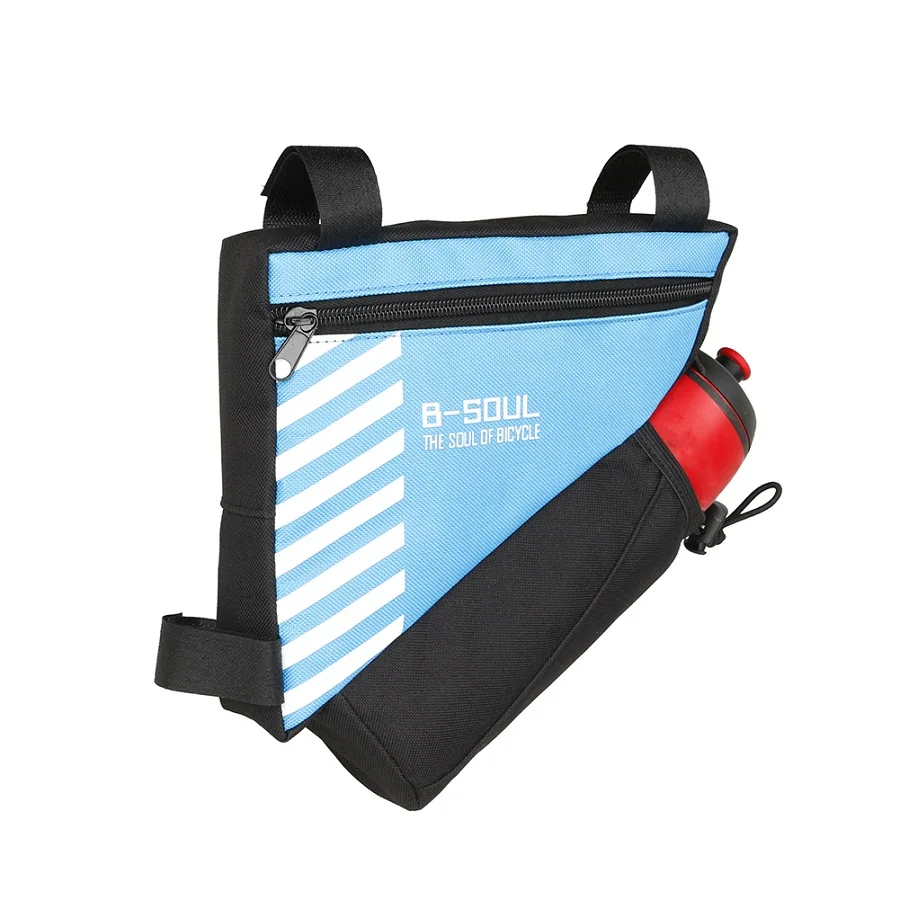 Велосипедные сумки с треугольной сумкой для бутылки воды, одноцветная велосипедная сумка с рамкой на переднюю трубу, Карманный держатель, седельная сумка для горного велосипеда - Цвет: L
