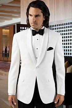 

Brand New Groomsmen White/Red/Navy Blue/Grey Men Suits Wedding Best Man Wedding Tuxedos (Jacket+Pants+Tie+Hankerchief) V32