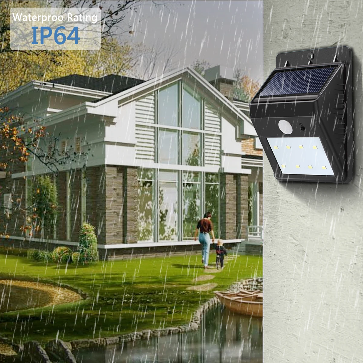 Dcoo 8/20/38Led солнечный светильник движения Сенсор Солнечный Водонепроницаемый IP65 садовый светильник Открытый энергосберегающий уличный Двор Путь домой лампа