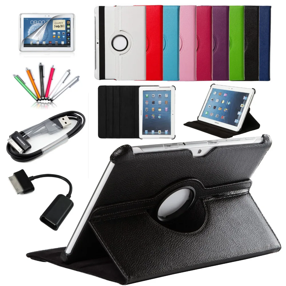 7 in 1 For Samsung Galaxy Tab 2 10.1 P5100 P5110 P7500 P7510 Smart Tablet PU Leather Case Cover 360 Rotating+Micro OTG+USB cable 7 in 1 For Samsung Galaxy Tab 2 10.1 P5100 P5110 P7500 P7510 Smart Tablet PU Leather Case Cover 360 Rotating+Micro OTG+USB cable