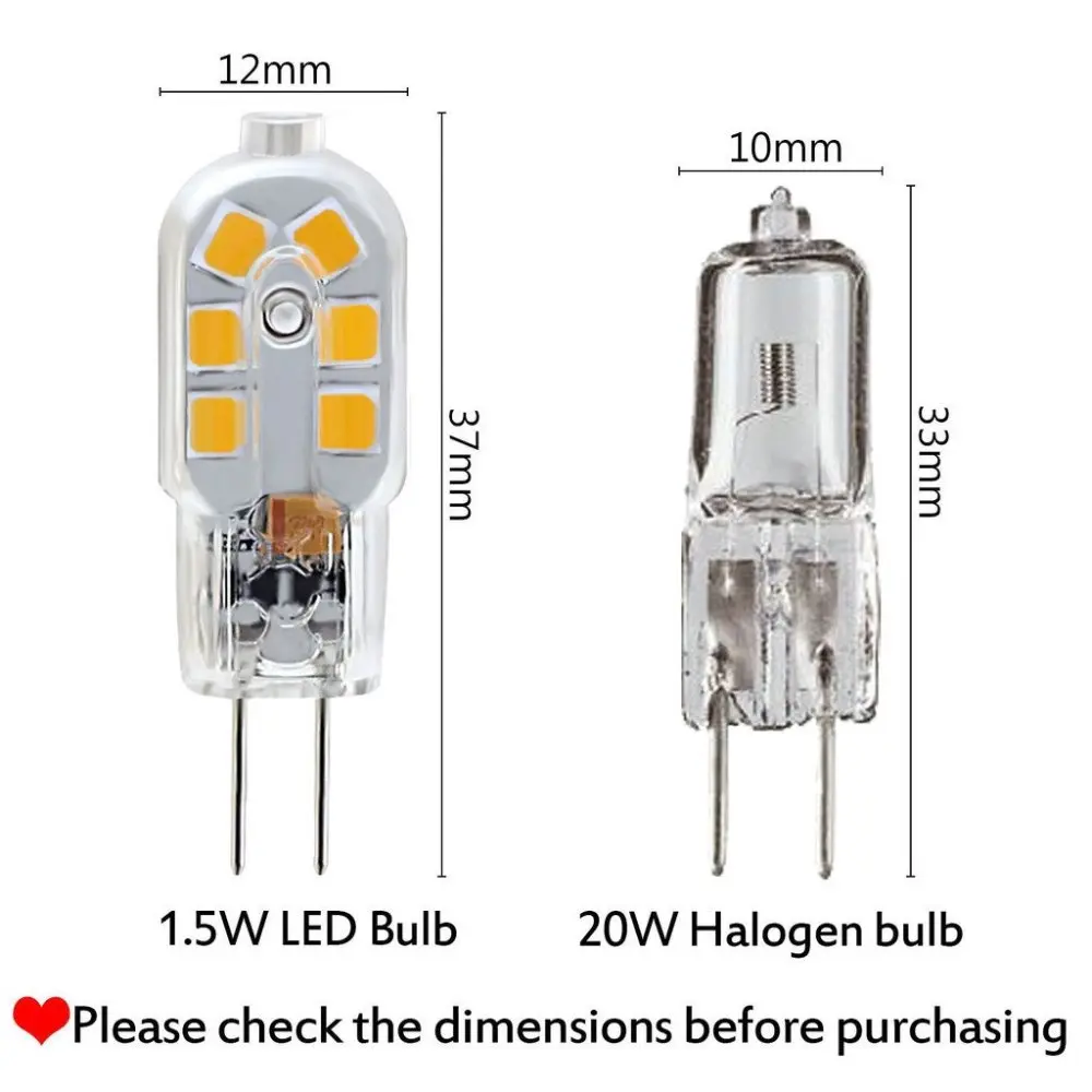 1 5 Вт G4 светодиодный двухконтактный светильник 12 SMD 2835 250 лм двухштырьковое
