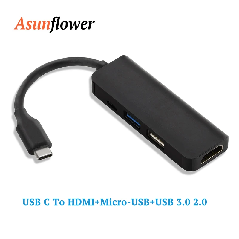 USB C концентратор типа C к Micro USB HDMI type C концентратор адаптер Зарядка для Macbook Pro ноутбук аксессуары Ordenador USB сплиттер 3,0 концентратор