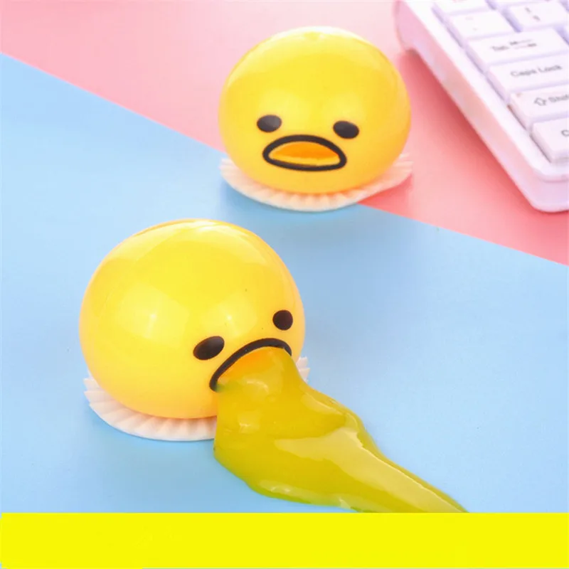 

Hot Sale Squishy Vomitive Egg Yolk Stop Stress Reliever Fun Gift Yellow Lazy Egg Joke Toy Ball Egg Squeeze Funny Toys StopStress