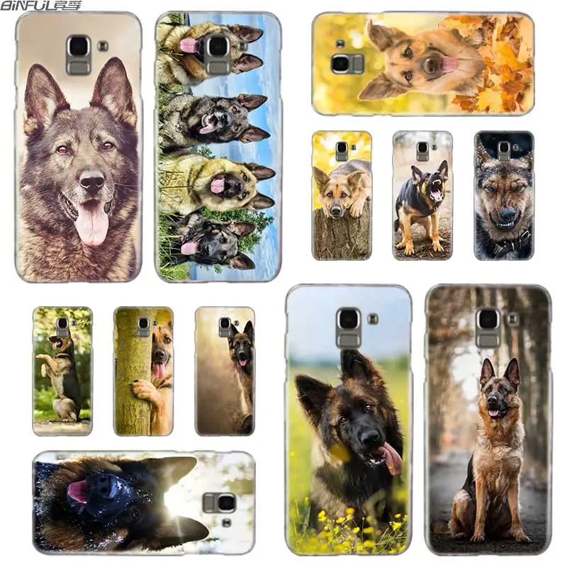 

BINFUL Transparent hard case for Samsung J3 J4 J5 J6 J7 J8 2015 2016 2017 EU 2018 Prime Max Animal German Shepherd