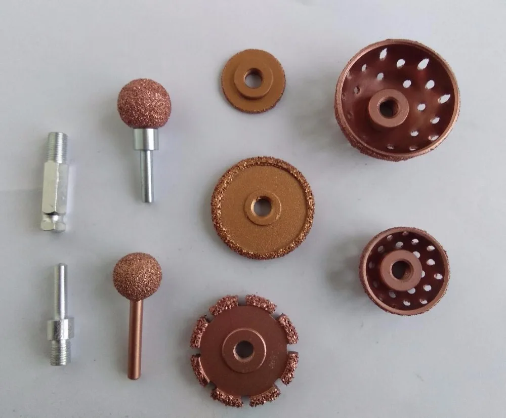 Manual round Alloy steel pneumatic grinding head tungsten steel