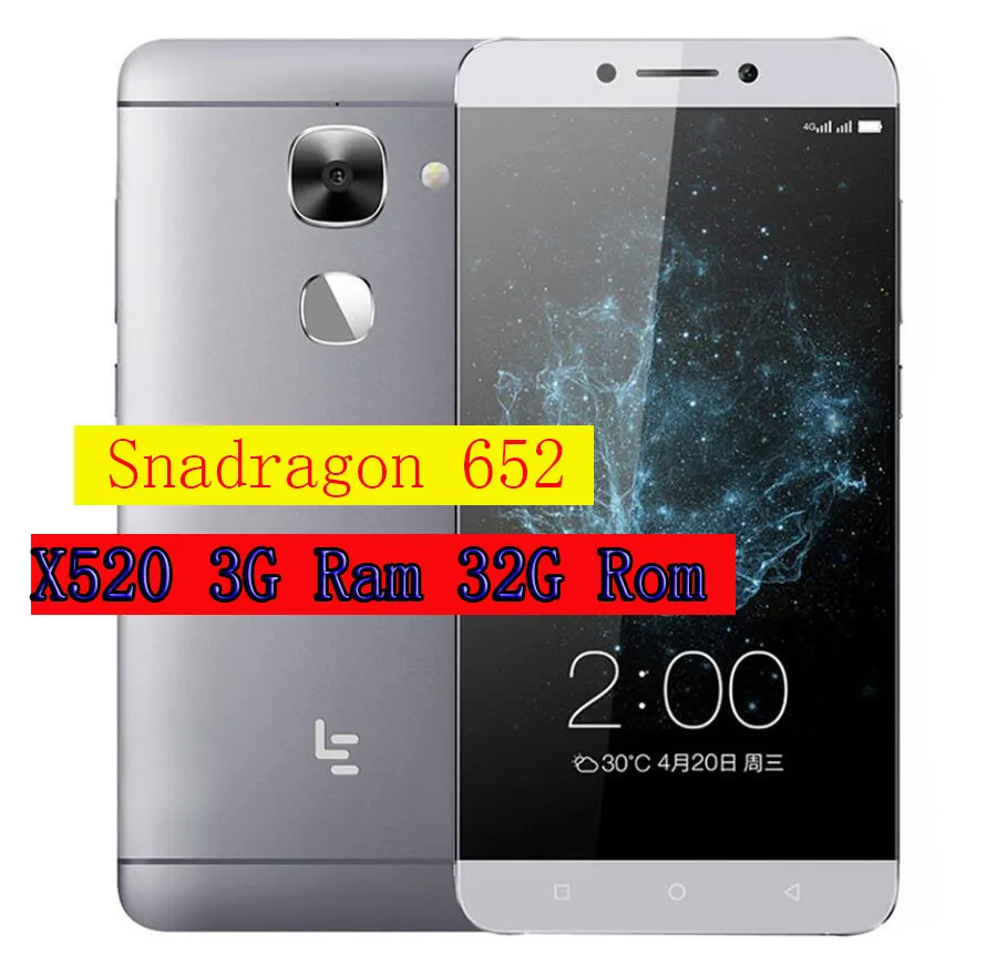 Letv LeEco Le 2X520, Восьмиядерный мобильный телефон Snapdragon 652, 5,5 дюймов, 3 ГБ ОЗУ, 32 Гб ПЗУ, 1920x1080, 16 МП, отпечаток пальца ID