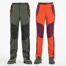 New Winter Men Women Camping Hiking Pants Sport Outdoor Softshell Trousers Waterproof Windproof Thermal Trekking Ski Pants CK101 new outdoor pants men women camping hiking mujer softshell pantalon hombre climbing camouflage thermal trekking hunting trousers
