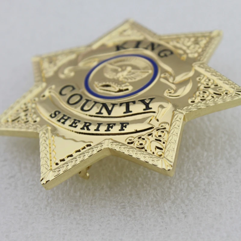 

State of rick grimes king county from the gruesome Walking Dead television series as a Pop, Replica Movie Prop Pin Badge