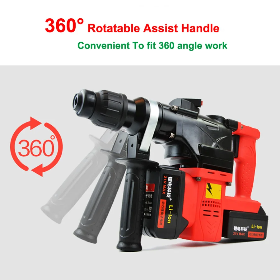 Waterproof Brushless Cordless Lithium Batter Electric Heavy Hammer Drill-016