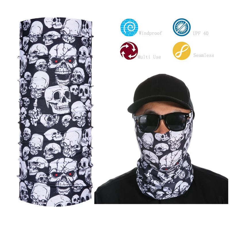 Multi function Scarf Skull Face Masks Ski Cycling Headband Neck Bandana