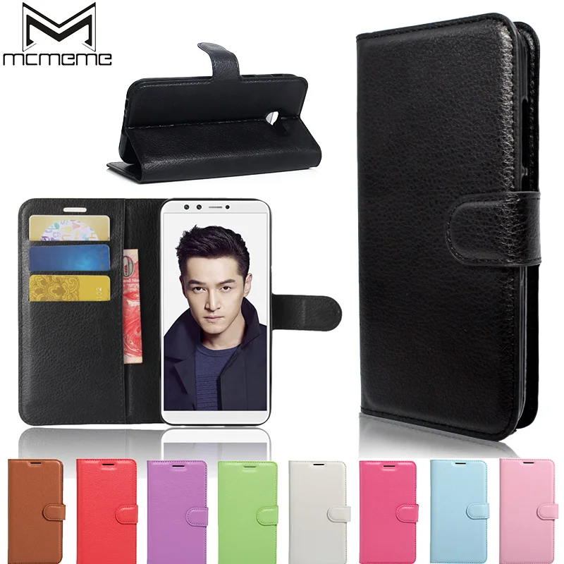 

MCMEMME For Huawei Honor 9 Lite Case Cover Luxury Flip Wallet PU Leather Phone Protective Bag For Huawei Honor 9 Lite Case Cover