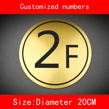 

diameter 20cm building number floor sign brushed ABS Custom-made Numbers and letter not fade