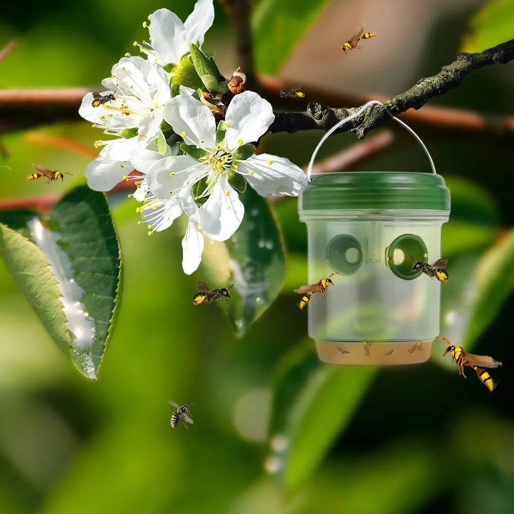 

4 Pcs Wasp Trap Catcher Life Outdoor Solar Powered Trap With Ultraviolet LED convenient and practical Household HOT Sale