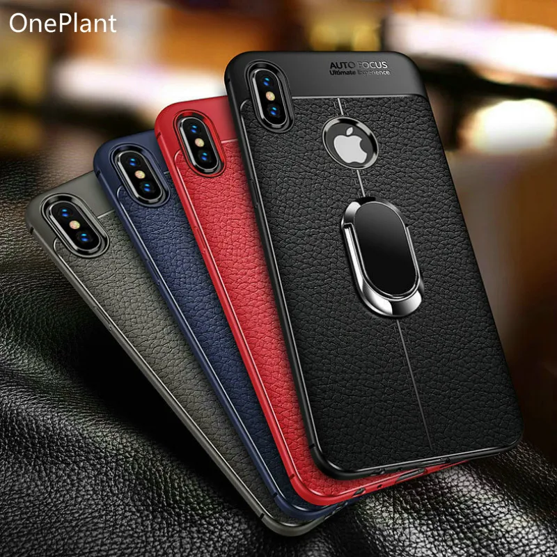 OnePlant Мягкая силиконовая кожа задняя крышка для iPhone X XR XS Max с магнитной