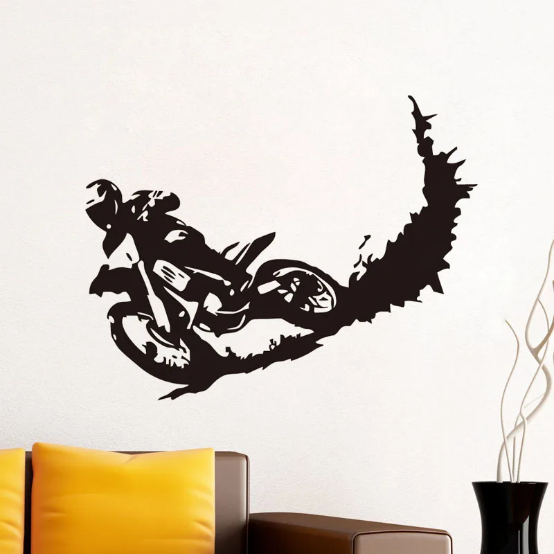DCTOP Motocross Racing Competition Art Vinyls DIY настенные наклейки для детской комнаты самоклеющиеся