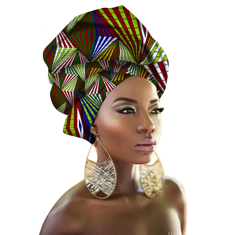  Women African Head Wraps Traditional Head Wrap Handkerchief Scarf Kerchief Turban Dashiki Wax Fabri