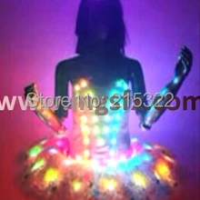 Светодиодная танцевальная светящаяся юбка/цвет изменения Светодиодный костюм