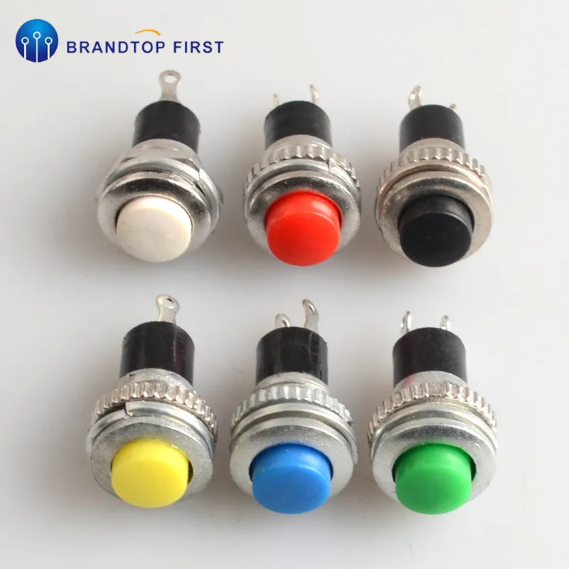 Details about    5 Pieces Red Push button switch 10mm DS-316 reset momentary round B8 