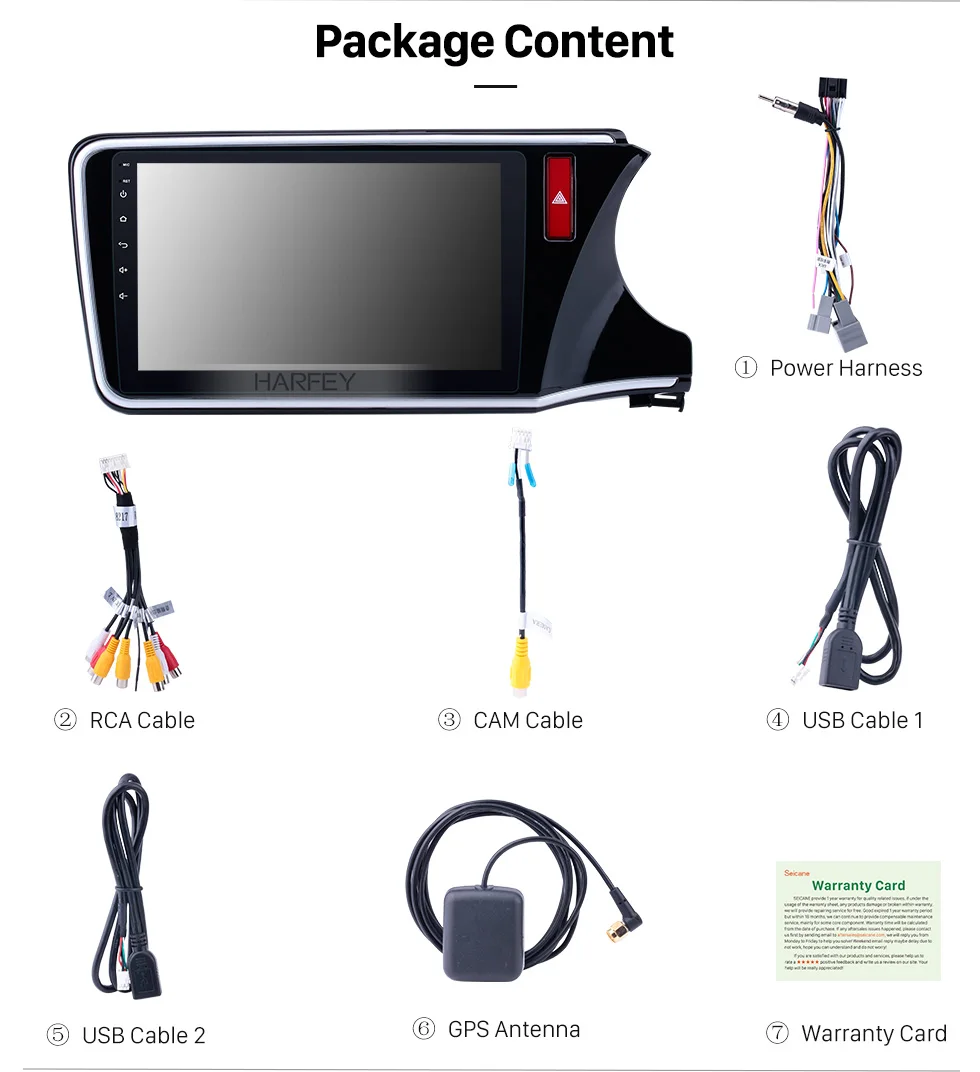 Cheap Harfey 10.1" Android 6.0/8.1 Car Radio For HONDA CITY RHD 2014 2015 2016 2017 2Din Multimedia Player GPS Head Unit 3G Wifi 18