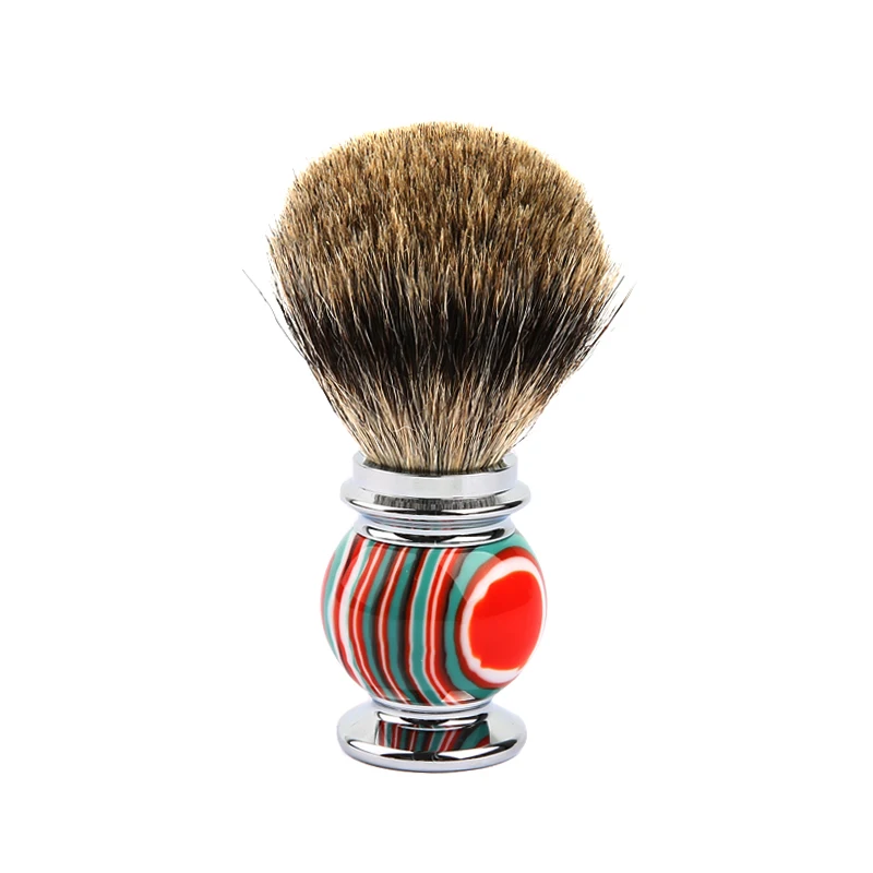 New Badger Hair Shaving Brush Zinc Alloy Resin Candy Color Beard Brushes