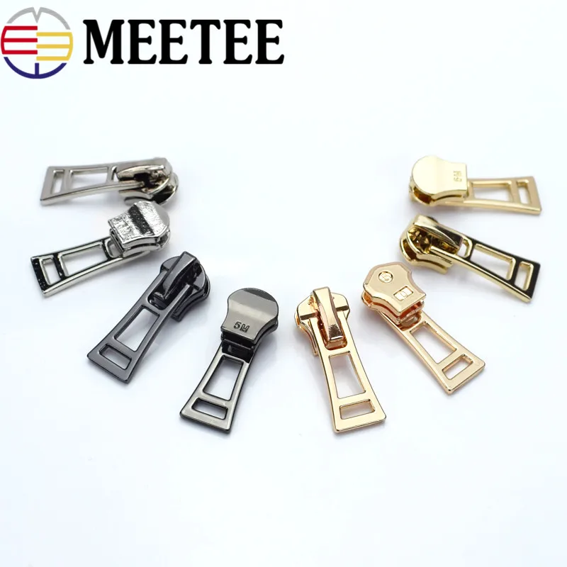 Meetee 8# Metal Zippers For Sewing Backpack Down Jackets Zipper Repair Sports Coat Clothes Open-end Zips DIY Garment Accessories