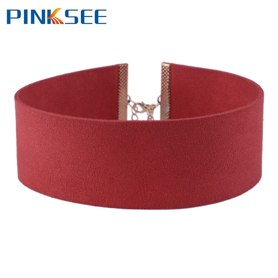 

Harajuku Anime Goth Choker Necklace Vintage Gothic Black Wide Ribbon Chocker Jewelery Women Leather Choker Collier Free Ship
